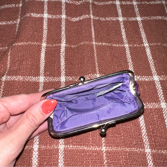 Purple Penguin Kiss Lock Coin Pouch - Picture 2 of 3